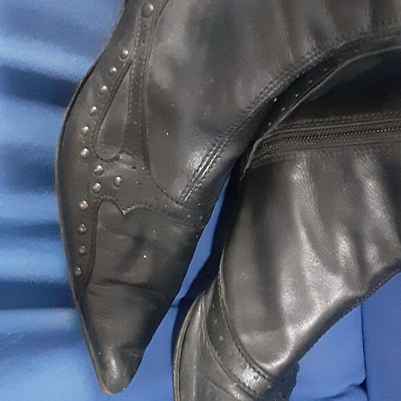 Gianfranco Ferré Black Leather Midcalf Boot - Picture 4 of 11